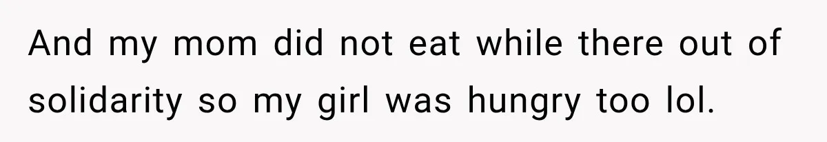 Pregnant Woman Spends Hours Cooking Thanksgiving Dinner, Only to Discover Her In-Laws Ate Without Her And my mom did not eat while there out of solidarity so my girl was hungry too lol.
